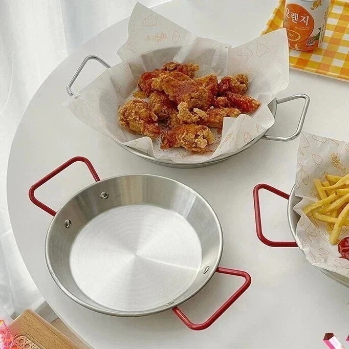 【幸運】ステンレス鋼のバイノーラルパン デザイン キッチン インテリア食器