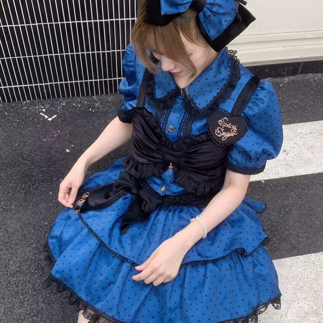 限定販壳新作 ロリータ洋装ゴシック風 花嫁半袖ワンピース レディース ロリータ/メイド服/コスプレ/ゴスロリ/かわいい/ハロウィン/ワンピース