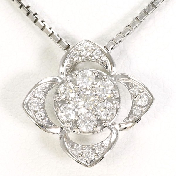 PT950 PT850 ネックレス ダイヤ 0.27 約40cm ジュエリー 中古