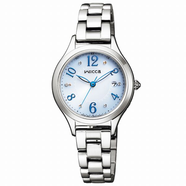 取寄品 正規品 CITIZEN シチズン ウィッカ KS1-210-91 wicca ラウンドフェイス 日付カレンダー レディース腕時計