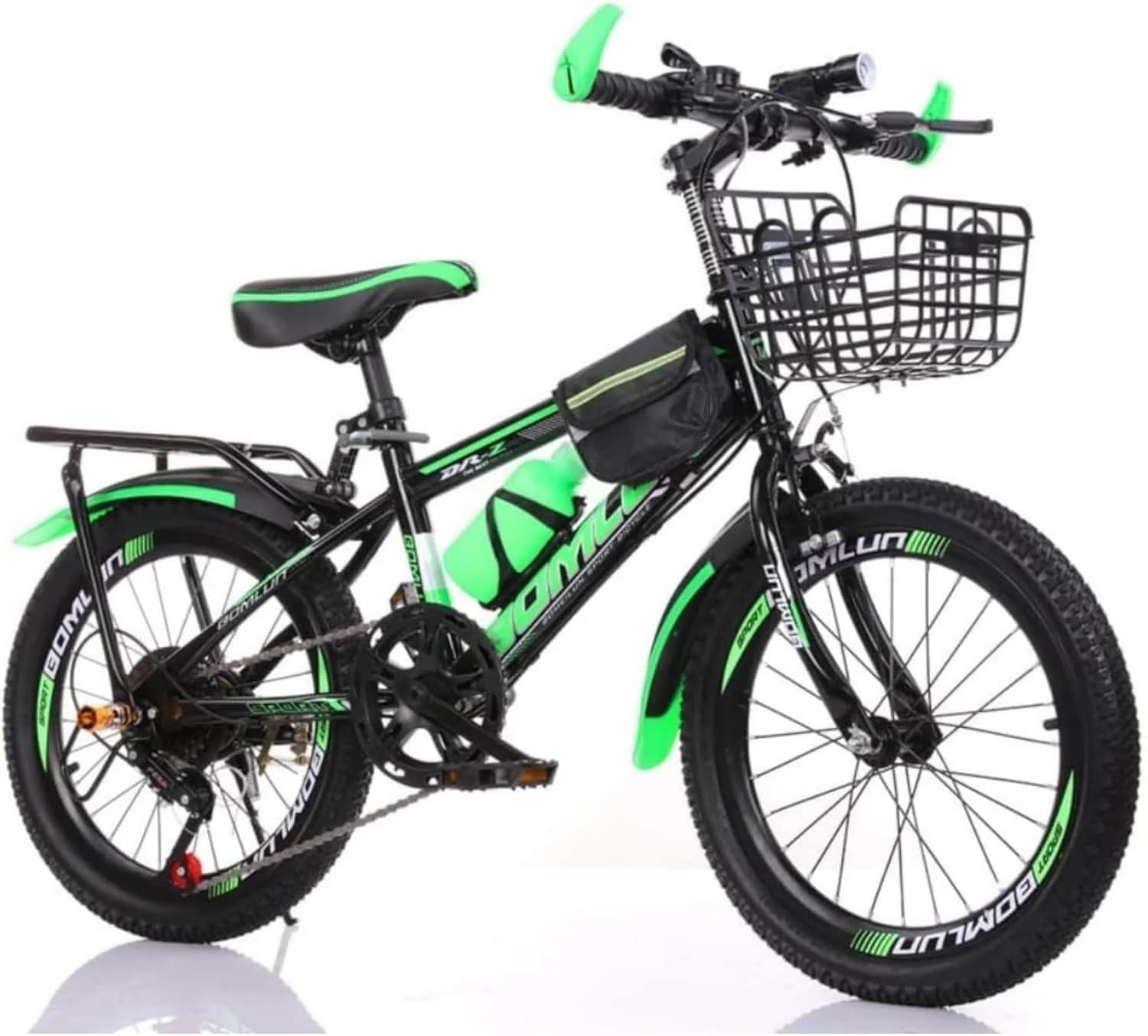 Tonain 子供用自転車調節可能なシート18/20/22/24インチ 子供用自転車男の子女の子 キッズバイクスポーツ カゴ付き 付きキック スタンド ハンド ブレーキ フェンダー 可変速度 誕生日プ