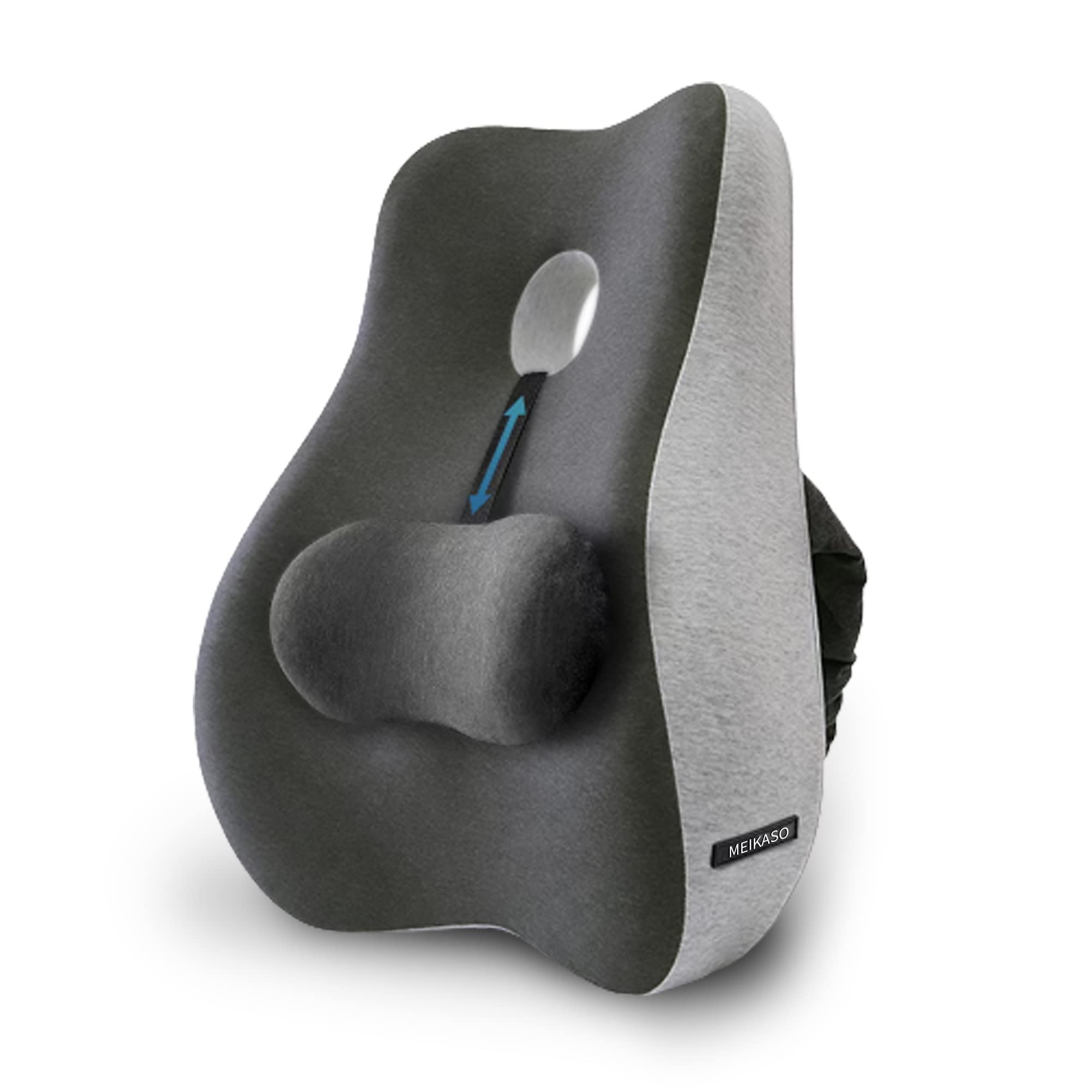 【低反発】 腰クッション ランバーサポート 椅子 車用 背もたれ 中空設計 姿勢補正 体圧分散 運転 事務 洗える グレー 4,340円