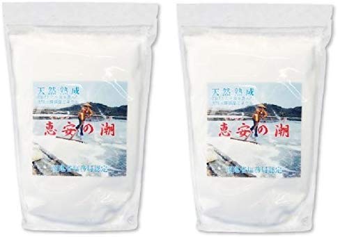株式会社海塩隊 【衛生安全管理世界基準ISO9001認証】天然深層海水塩「恵安の潮2.2kg」（お徳用パック） (2個セット)