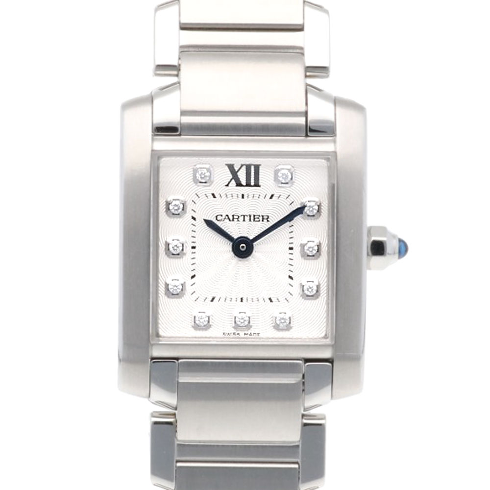 カルティエ タンクフランセーズ SM 腕時計 ステンレススチール 3217 クオーツ 1年保証 CARTIER 中古