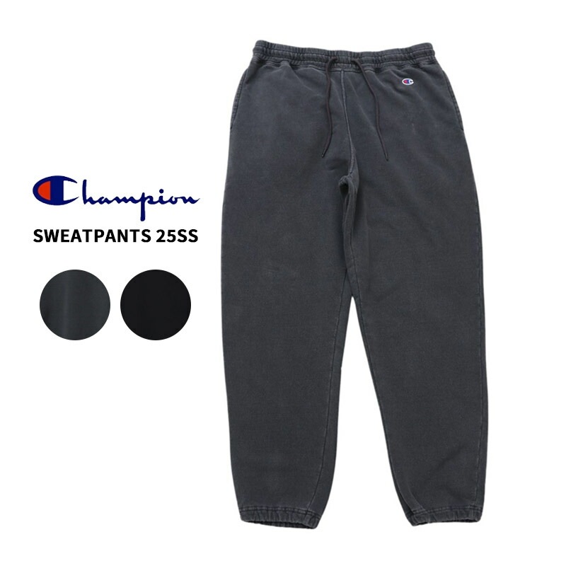 チャンピオン メンズ スウェットパンツ ベーシック メンズカジュアル ボトムス ウエストゴム グレー 黒 M L XL 裏毛 ジョガーパンツ C3-B208
