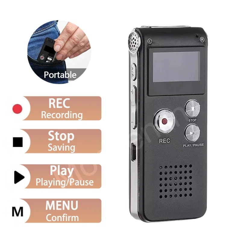 隠された スパイ 音声録音付きデジタル起動ボイスレコーダー,再生付き8GB mp3プレーヤー,プロフェッショナルUSBフラッシュドライブ - 44