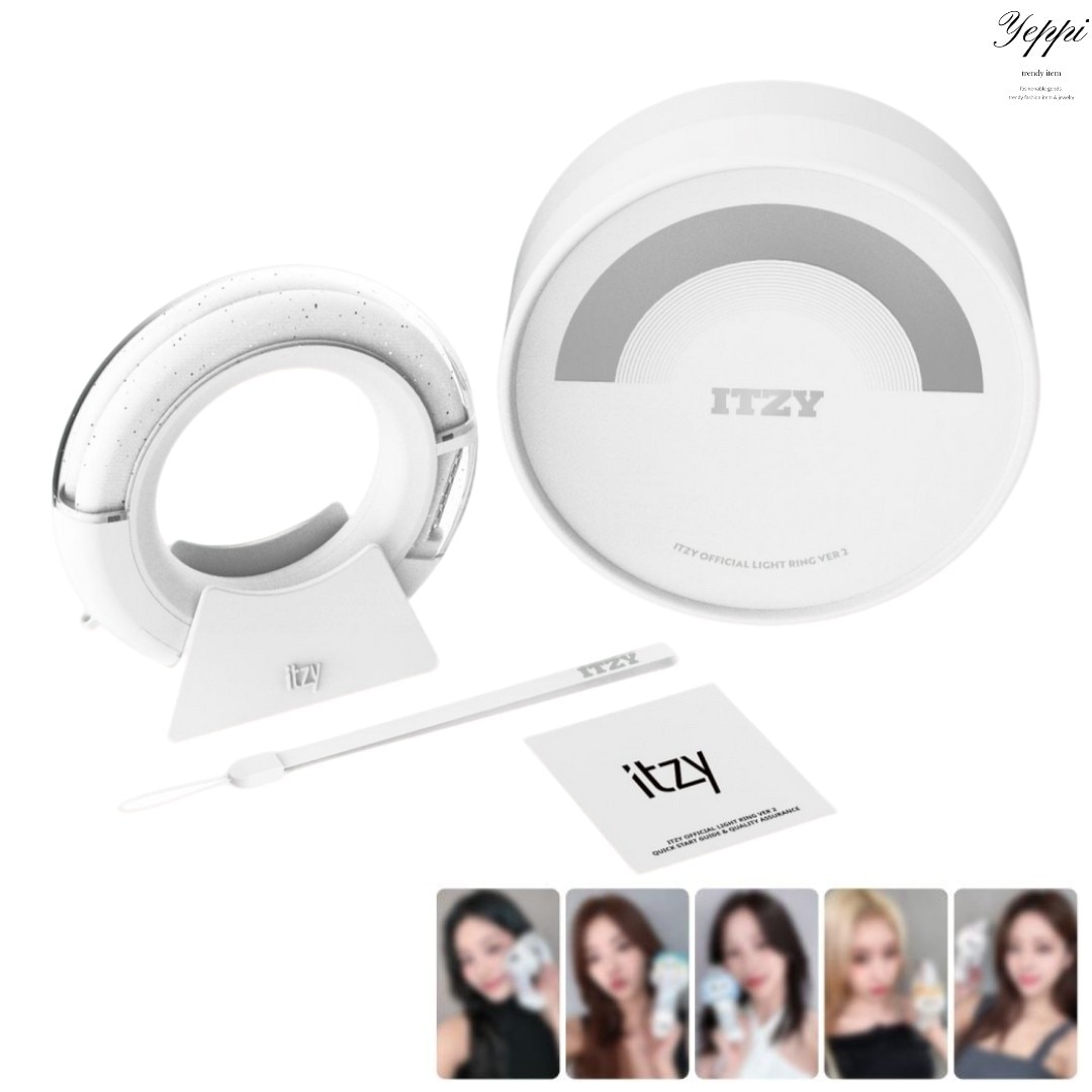 【 当日出発 】ITZY OFFICIAL LIGHT RING VER2 [初回限定withmuu 特典フォトカード5枚1セット贈呈] itzy 公式グッズ ペンライト 応援棒