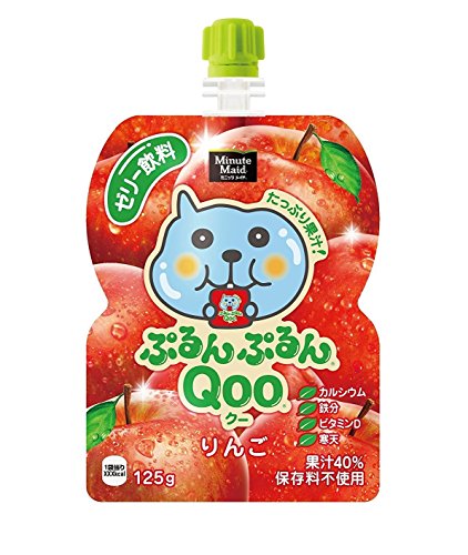 コカコーラ ミニッツ メイド ぷるんぷるんQoo りんご 125gパウチ30袋