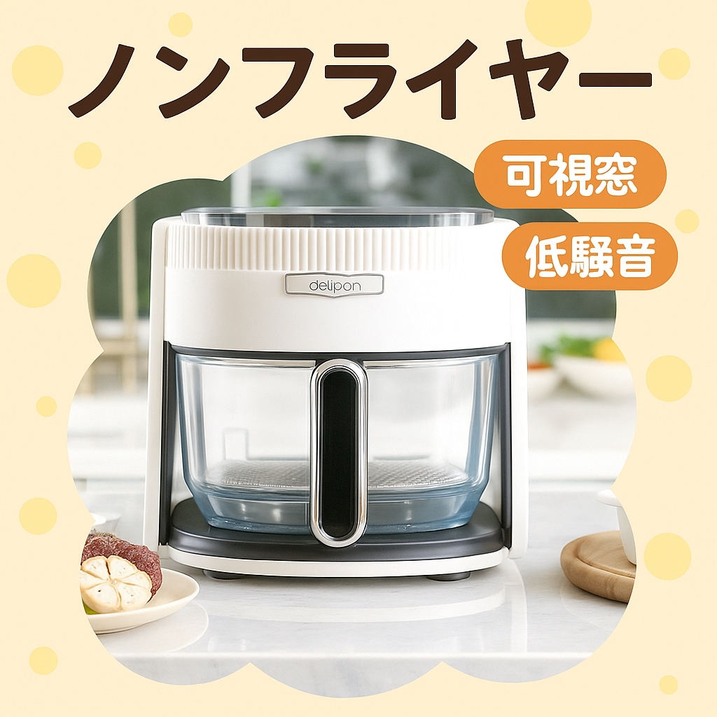 DELIPANガラスノンフライヤー オーブン