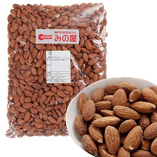 サイズ：1kg みの屋 素焼き アーモンド 1kg 無塩 無植物油 カリフォルニア産 便利なチャック