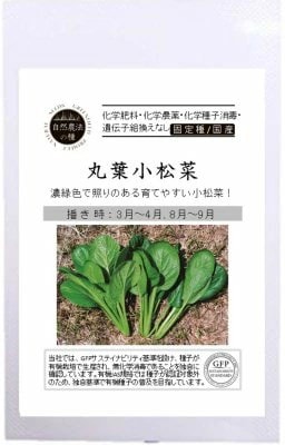 他サイト： 【自然農法の種】 丸葉小松菜の商品画像