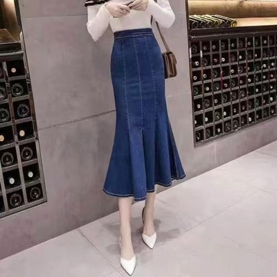 スカート レディース マーメイド スリット ロングスカート タイト スリム きれいめ 個性的 春服 夏服 秋服 冬服 3色 ミモレ 流行 トレンド スタイル 韓国 オルチャン 無地 XS S M Lミディアムスカート