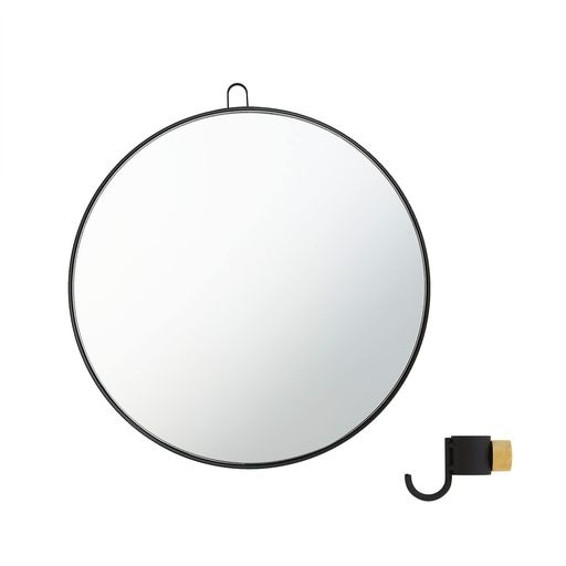 DRAW A LINE 023 Mirror Brack ドローアライン ミラー ブラック 幅24×奥行1.2×高さ25.7cm 重量660g D-MIR-BK