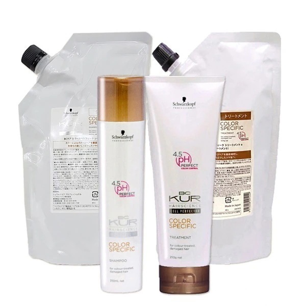 BCクア カラースペシフィーク シャンプー a 250mL + 600mL + トリートメント a 250g + 600g 詰め替え セット