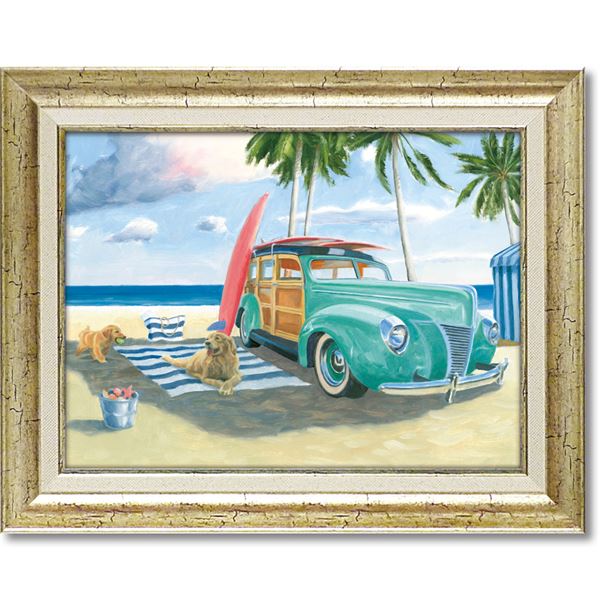 ユーパワー ジェームス/ウィーンズ Gel加工アートフレーム 「ビーチ ライド2」