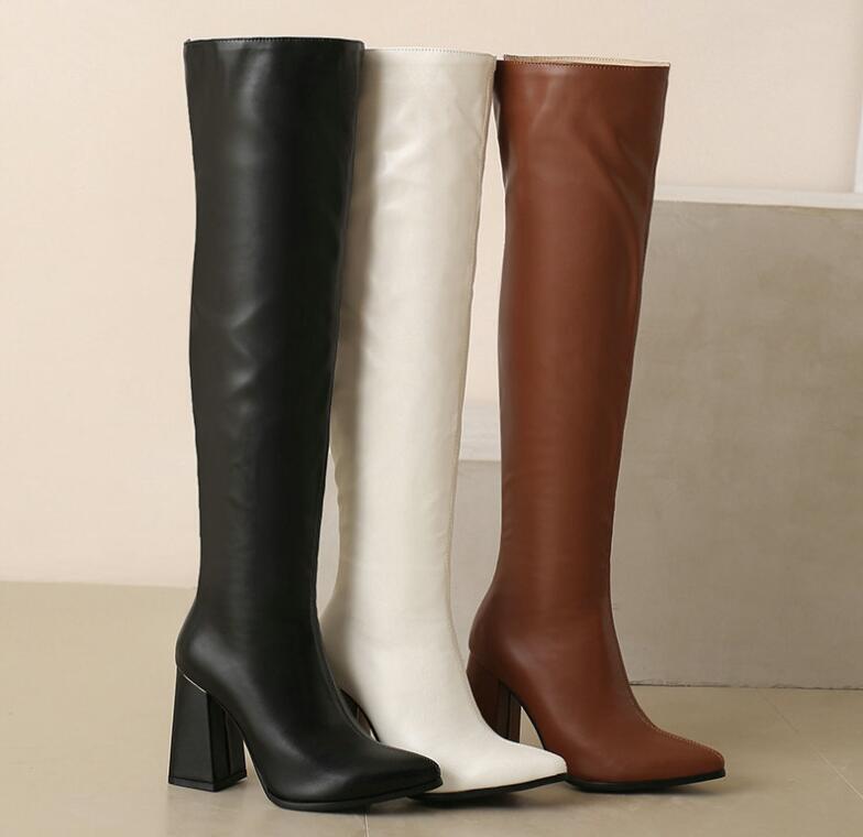レディースブーツロングブーツ ニーハイブーツ puレザーブーツロング丈 レディース