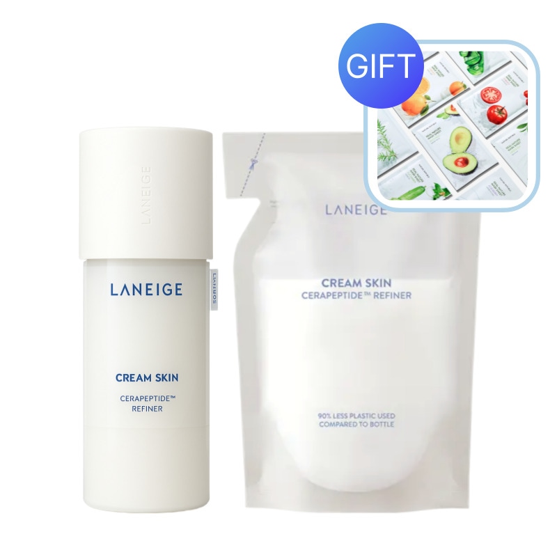 セラペプチド クリームスキン 170ml+リフィル170ml 化粧水.乳液タイプ.しっとり.うるおい.低刺激.敏感肌対応.毎日使える.ベタつかない.韓国コスメ.人気.スキンケア.保湿ケア.Qoo10ラ