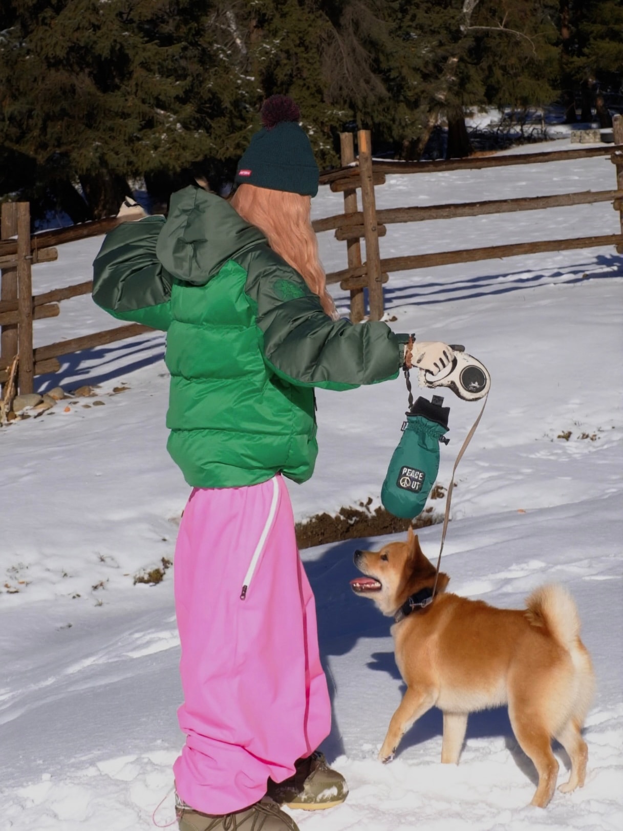 スノーボードウェア 2025 2026 グリーンダウンジャケット ローズパンツ レディース メンズ スキーウェア スノボウェア パンツ アウター