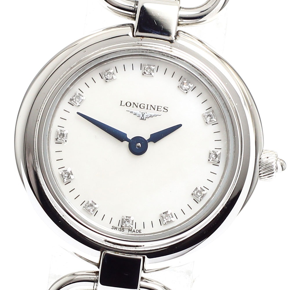ロンジン LONGINES L6.129.4 イクエストリアンコレクション デイト 12Pダイヤ クォーツ レディース _914829【中古】