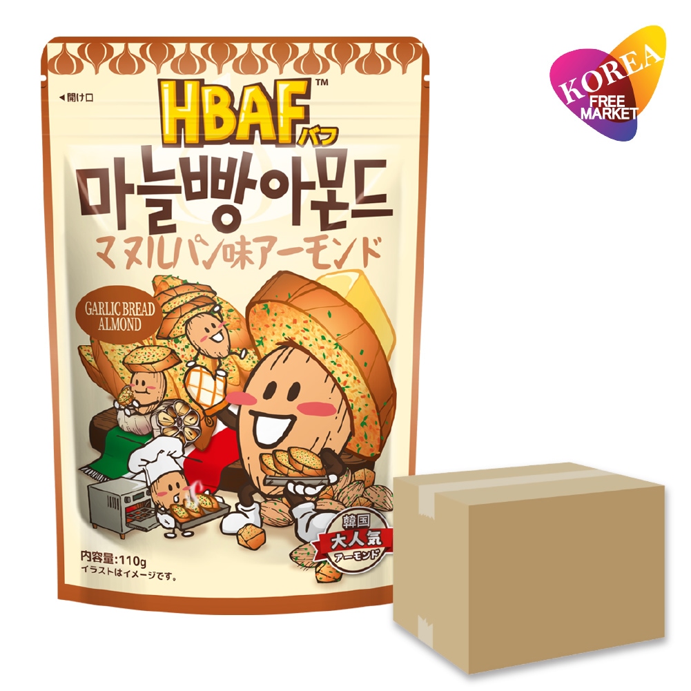 マヌルパン味アーモンド箱売り 20袋入り 110g / 韓国お菓子 ハニーバターアーモンド ナッツ おやつ おつまみ ガーリックブレッド