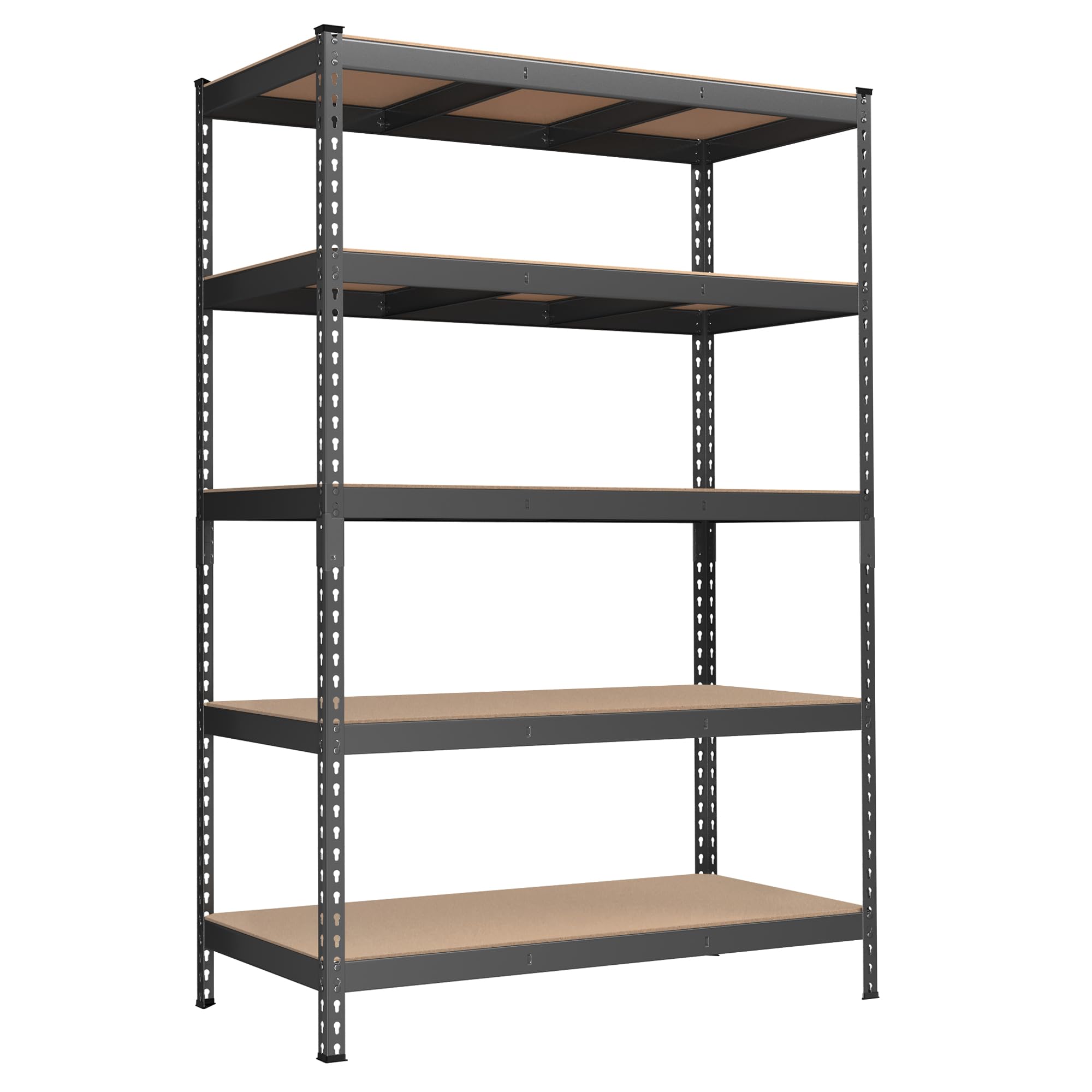 SONGMICS スチールラック 5段 スチールシェルフ オープンラック オープンシェルフ ラック 棚 おしゃれ キッチンラック 収納ラック 収納棚 本棚 キッチン 収納 総耐荷重875kg 120×