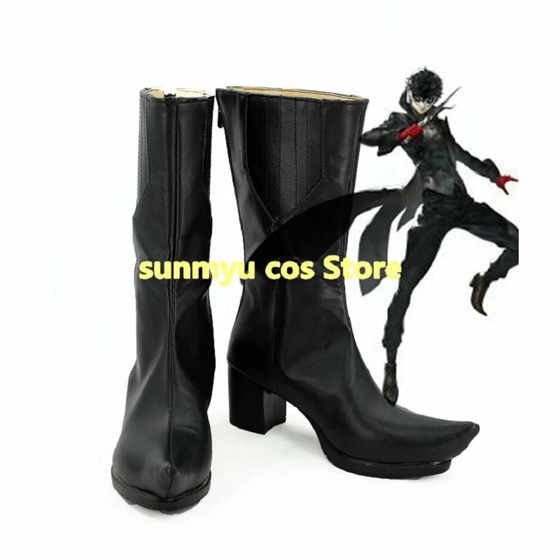 ペルソナ5 風 P5 主人公 ジョーカー 雨宮蓮 (あまみやれん) 来栖暁 (くるすあきら) ブーツ コスプレ靴
