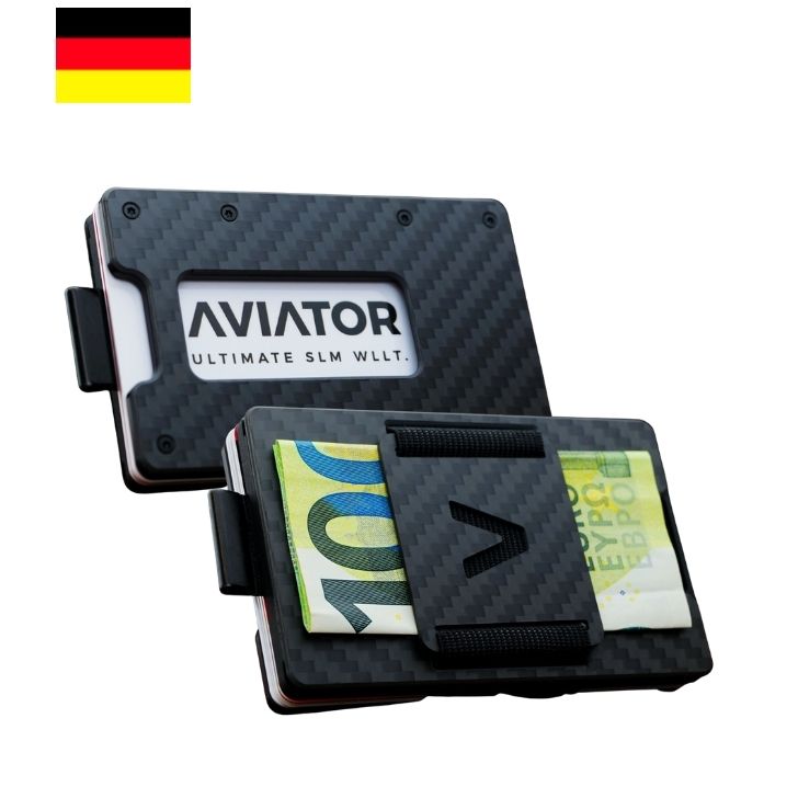 AVIATORスリムウォレット カーボンファイバー カード入れ さいふ サイフ 財布 カードケース