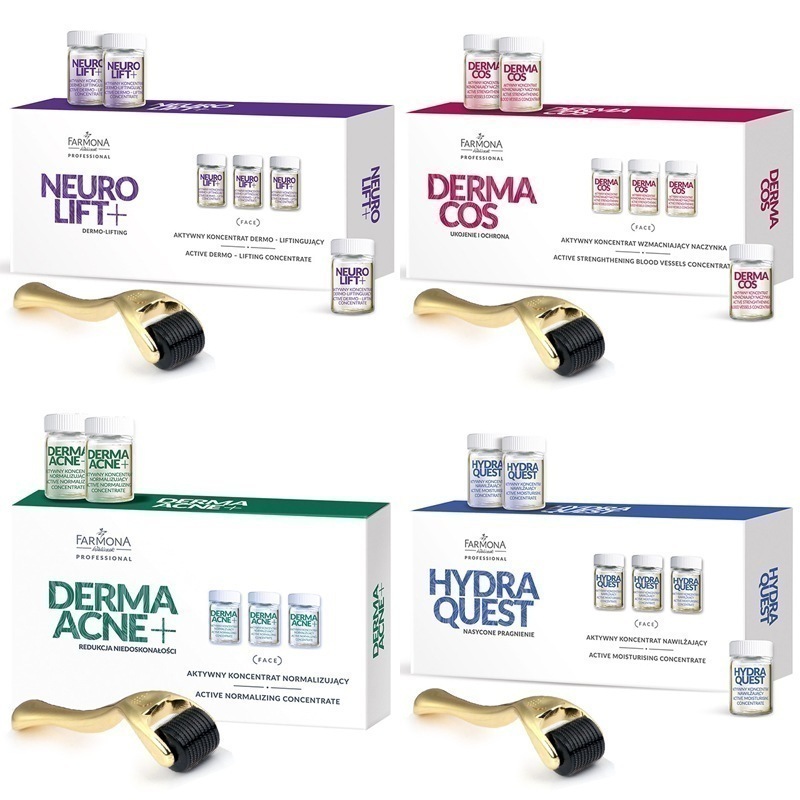 【FARMONA】美容液 アンプル 5ml,10p+mtsローラー セット 鎮静 保湿 乾燥肌 水分 敏感肌 ニキビ 毛穴 ケア しわ リフティング