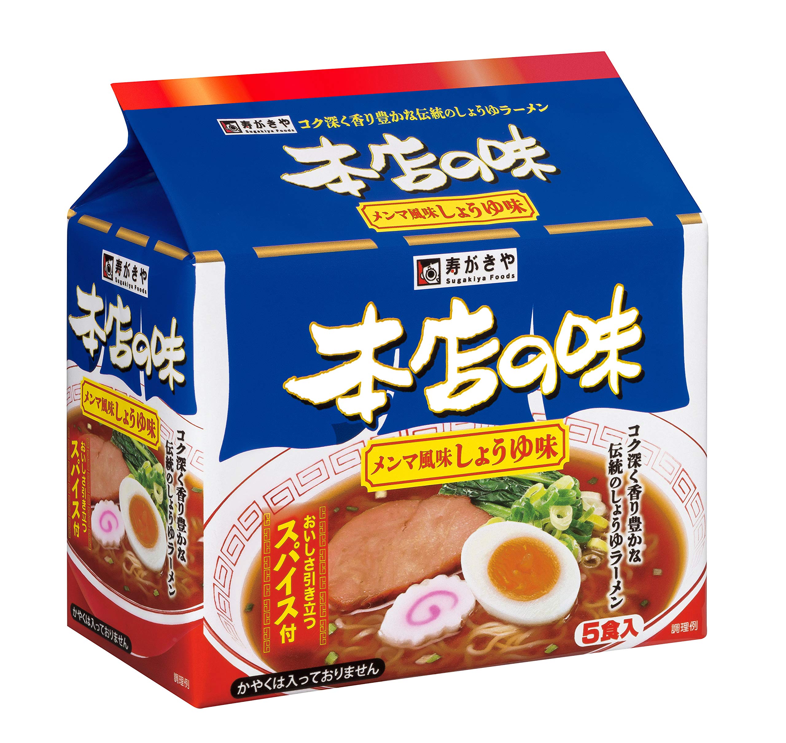 寿がきや 5食入 本店の味 メンマ風味しょうゆ味 440g ×6袋