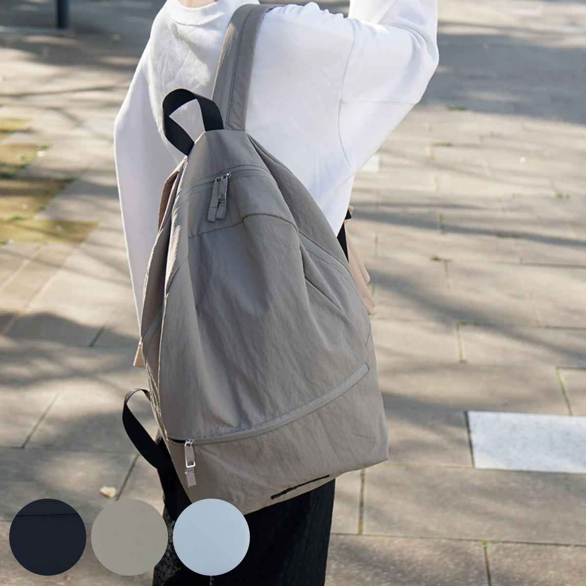 リュック 軽量 ライトリーデイパック ナイロン ソレイユ リュックサック 撥水 13インチ PC収納 タブレット 持ち運び 鞄 かばん カバン バッグ 旅行 通勤 通学 おしゃれ シンプル