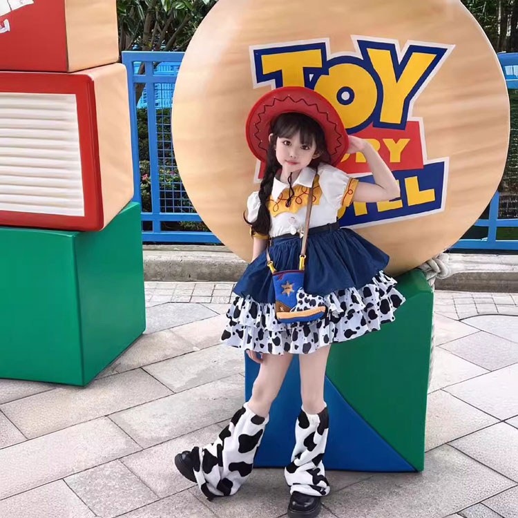 5点セット ハロウィン 衣装 女の子 ワンピース カウボーイガール 仮装 子供 コスプレ 衣装 コスチューム パーティー 魔女 子供服 女の子 キッズ 可愛い ワンピース ドレス 面白い かわいい 学