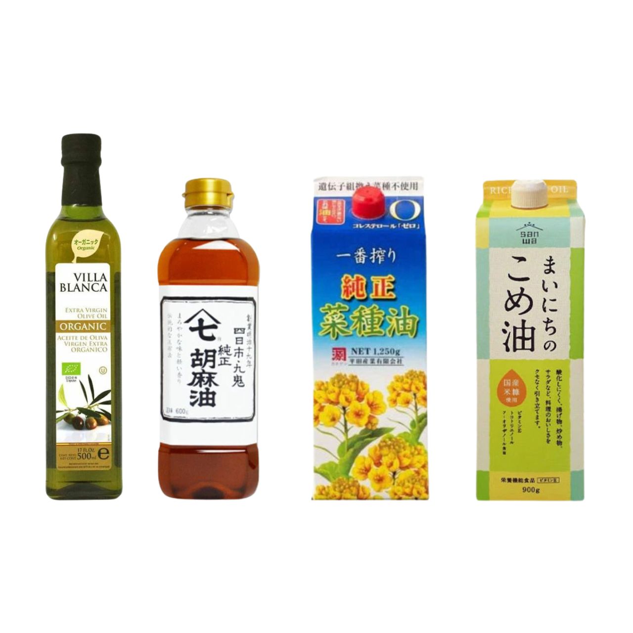 グルメギフト 計4本 調味料 セット 詰め合わせ 使い比べ 油 オリーブオイル 胡麻油 菜種油 米油 4,869円