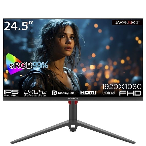JAPANNEXT JN-IPS245G240FHDR-HP [24.5型ワイド ゲーミングモニター (昇降式)]