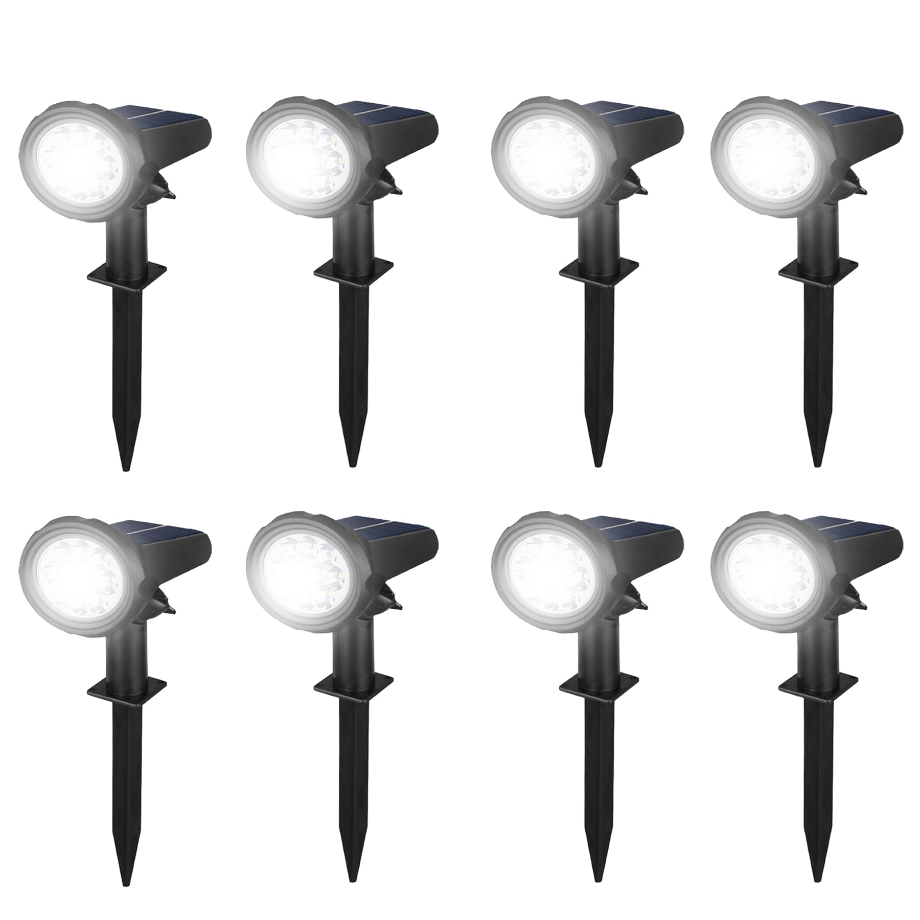 DODOGOD ソーラーライト ライト ソーラースポットライト 屋外 3段階明るさ調整 自動点灯消灯 地面挿入壁掛け式 配線不要 自動点灯 超明るい 装置簡単 IP65防水 防犯防災 庭園灯 芝生 駐