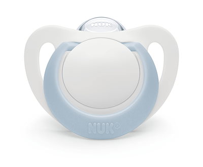 他サイト： NUK ヌーク おしゃぶりスター(消毒ケース付き) 0-6カ月用/ブルー OCNK2175618の商品画像