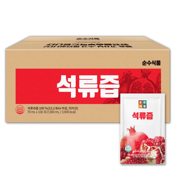 【SOONSOOFOOD】 純粋食品 ザクロジュース100本 1箱　お買い得構成