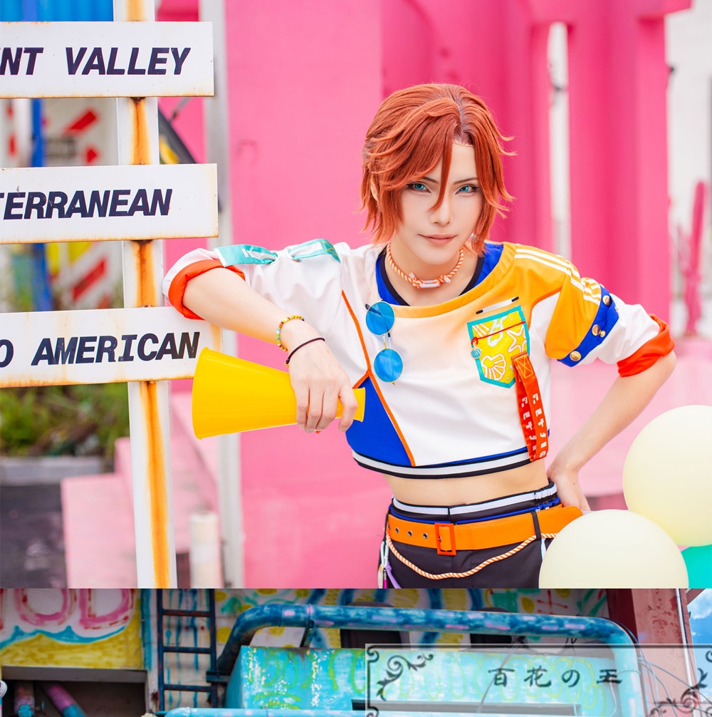 ES あんさんぶるスターズ 料理対決／漂流アイランド 仁兔なずな 椎名ニキ 葵ひなた 明星スバル 三毛縞斑 朔間零 朔間零 コスプレ衣装 コスチューム ハロウィン 仮装