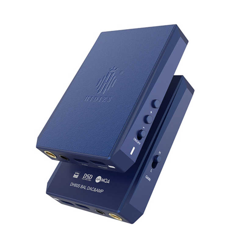 HIDIZS　ポータブルヘッドホンアンプ ブルー [DAC機能対応]　DH80SBlue