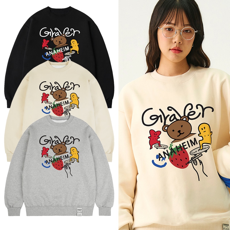 [UNISEX]Graphic Sketch Man to Man_3color