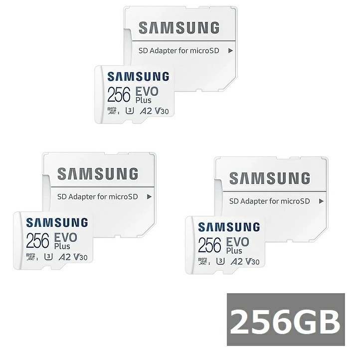 【3セット】 サムスン マイクロSD MicroSDXC MB-MC256SA/KR EVO Plus 256GB アダプター付 Samsung マイクロSDXCカード microSDカード