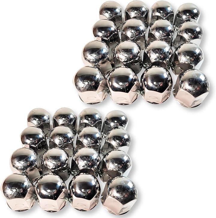 ナットキャップ ステンレス製 フラットボトム JIS41mm 高さ50mm カバー 鏡面仕上げ 6/8穴用 大型 トラック ダンプ デコトラ カスタム 汎用品(32個セット(+予備))