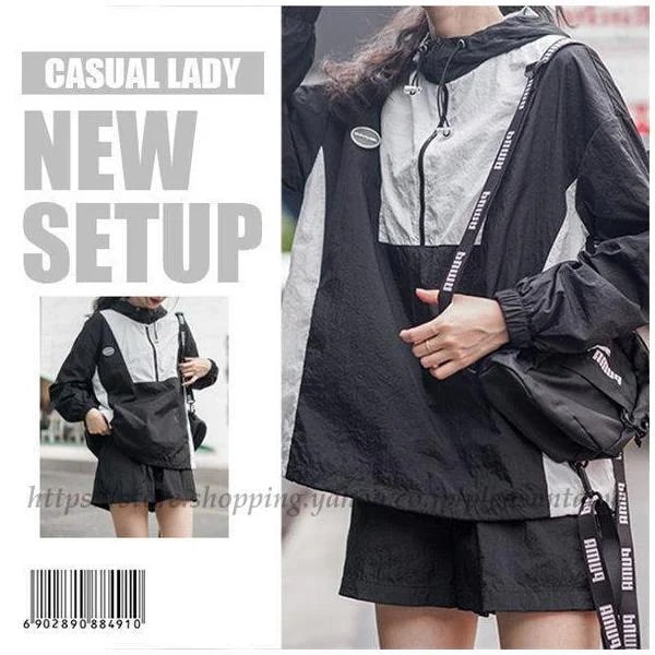 ジャージ スウェットパンツ レディース ブルゾン 長袖 ウェア スウェット 通気 半ズボン セットアップ ショートパンツ トレーナー おしゃれ 夏秋 4,988円