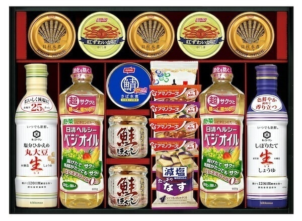 キッコーマン＆アマノフーズ＆日清オイリオ バラエティセット ASC-150 内祝い お彼岸 お祝い 出産祝い 結婚祝い お供え 粗供養 満中陰志 香典返し お返し お礼 快気祝い お見舞い 敬老の日