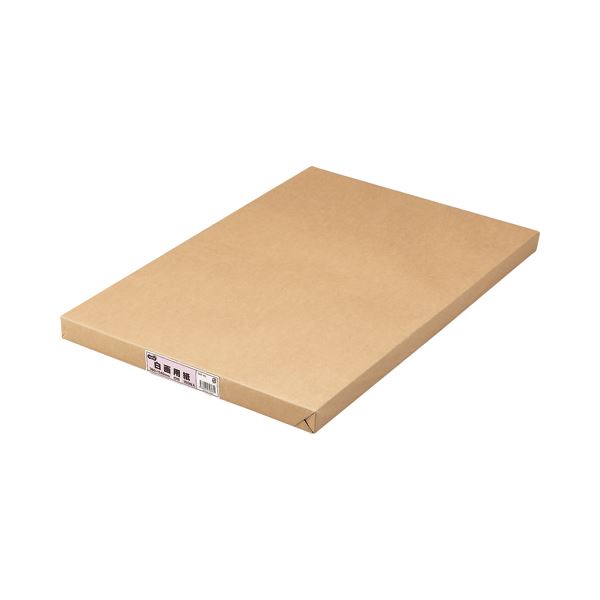(まとめ) TANOSEE 白画用紙 四つ切 業務用パック 1パック（100枚） (×5セット)