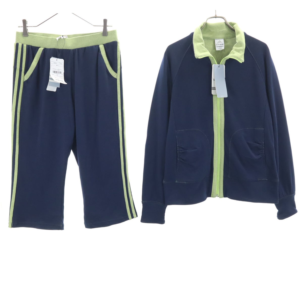 未使用 ジップジャケット 上下セットアップ L/OT ネイビー メンズ 古着