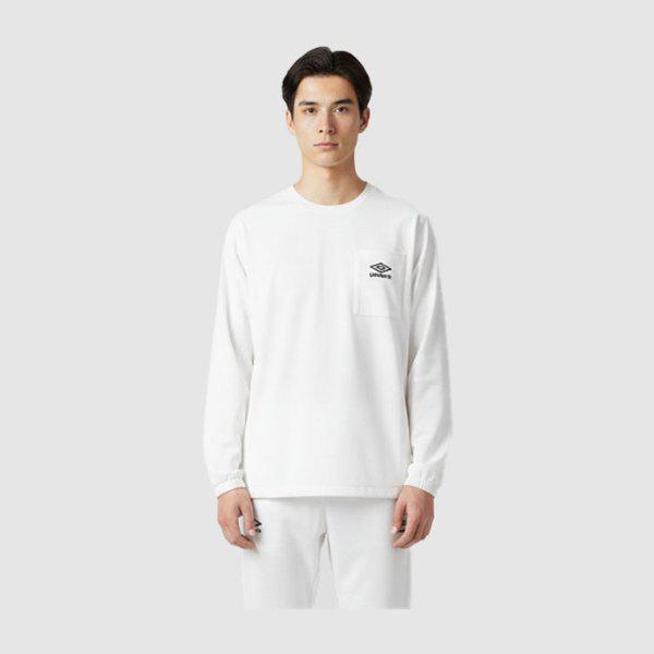 ポケットコットン長袖TシャツUR121CRL11-WHT0