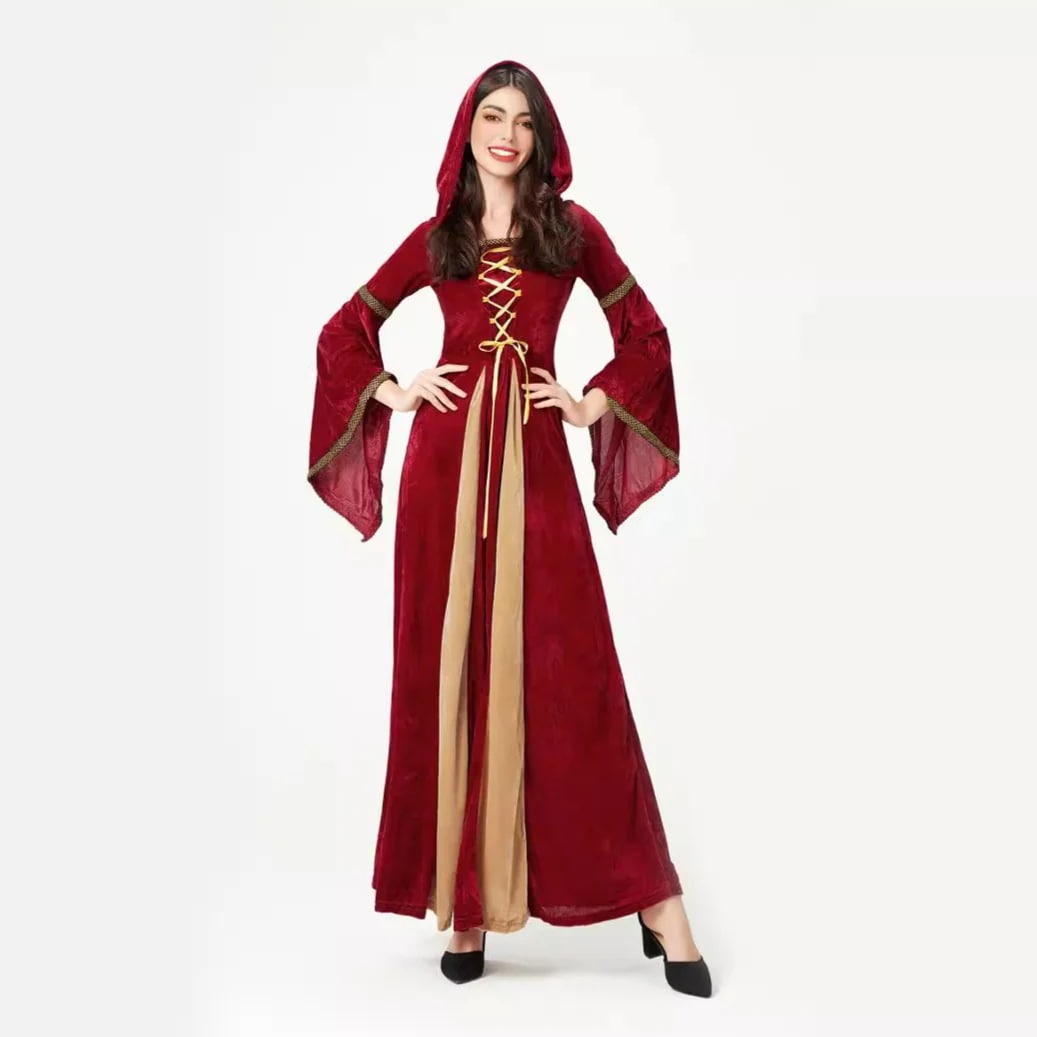 ハロウィン大人用コスチューム 女性用 中世レトロ宮殿風ロングスカート ルネサンススカート 欧米クロスボーダードレス