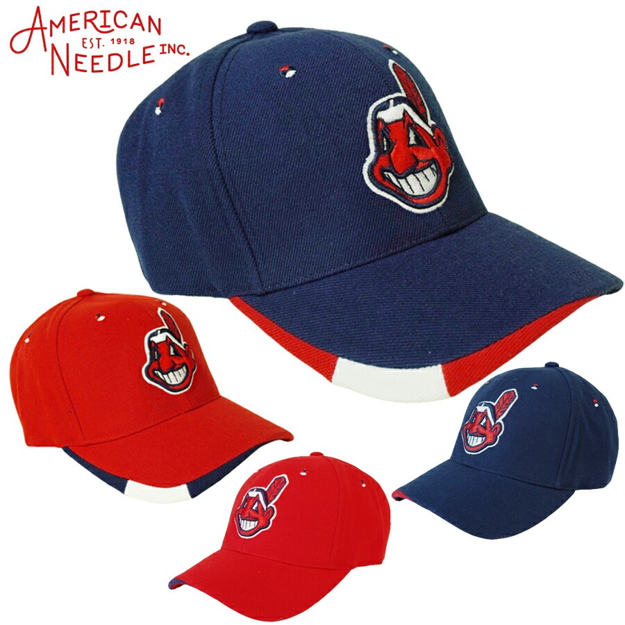 男女兼用 キャップAMERICAN NEEDLE アメリカン ニードルINDIANS CAP インディアンス キャップRED(レッド) NAVY(ネイビー)ヴィンテージ メジャー MLB 廃盤 レア 5,872円