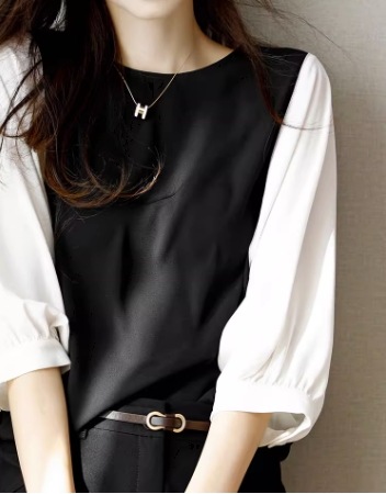 トップス Tシャツ カットソー 袖あり 半袖 5分袖 五分袖 Uネック ラウンドネック 快適 着心地 かわいい 大人可愛い きれいめ シンプル カジュアル 大人 上品 おしゃれ お洒落 レトロ