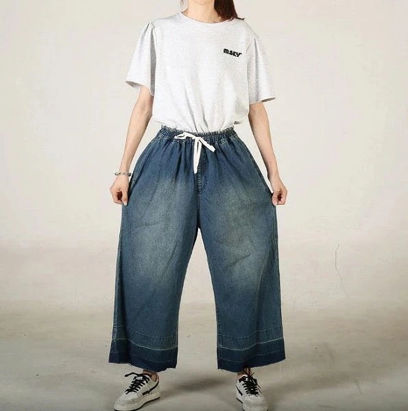 「期間限定セール」大きいサイズ レトロパンツ ゆったり シンプル レディースデニムパンツ 痩せ見えパンツ デニムパンツ
